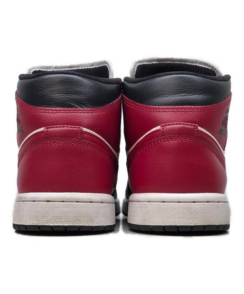 NIKE（ナイキ）NIKE (ナイキ) NIKE　Women's Air Jordan 1 Mid　ミッドカットスニーカー レッド×ホワイト サイズ:24の古着・服飾アイテム