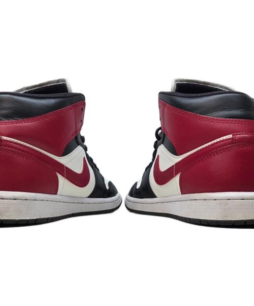 NIKE（ナイキ）NIKE (ナイキ) NIKE　Women's Air Jordan 1 Mid　ミッドカットスニーカー レッド×ホワイト サイズ:24の古着・服飾アイテム