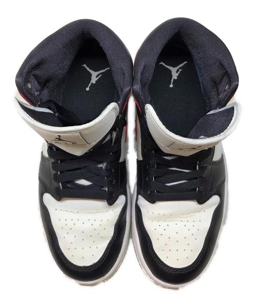 NIKE（ナイキ）NIKE (ナイキ) NIKE　Women's Air Jordan 1 Mid　ミッドカットスニーカー レッド×ホワイト サイズ:24の古着・服飾アイテム