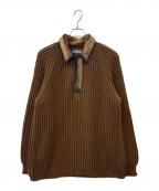 GIANFRANCO FERREジャンフランコフェレ）の古着「GIANFRANCO FERRE　厚手ニット」｜ブラウン