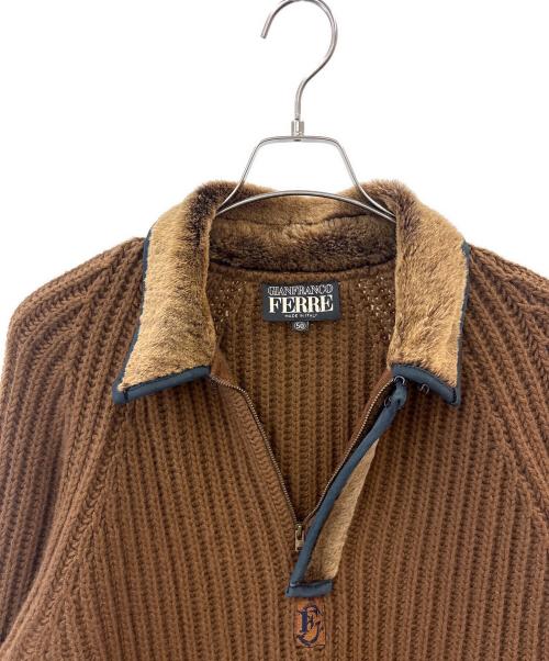 GIANFRANCO FERRE（ジャンフランコフェレ）GIANFRANCO FERRE (ジャンフランコフェレ) GIANFRANCO FERRE　厚手ニット ブラウン サイズ:50の古着・服飾アイテム