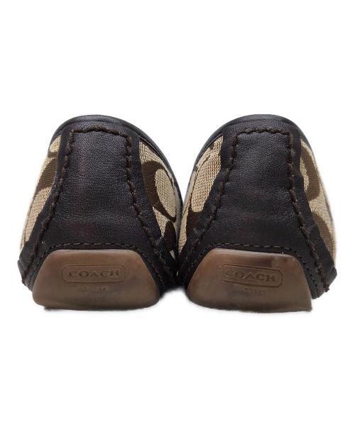 COACH（コーチ）COACH (コーチ) COACH  シグネチャー　フラットシューズ ベージュ×ブラウン サイズ:6Mの古着・服飾アイテム