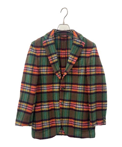 Altea（アルテア）altea (アルテア) altea　ウールジャケット グリーン×レッド サイズ:46の古着・服飾アイテム