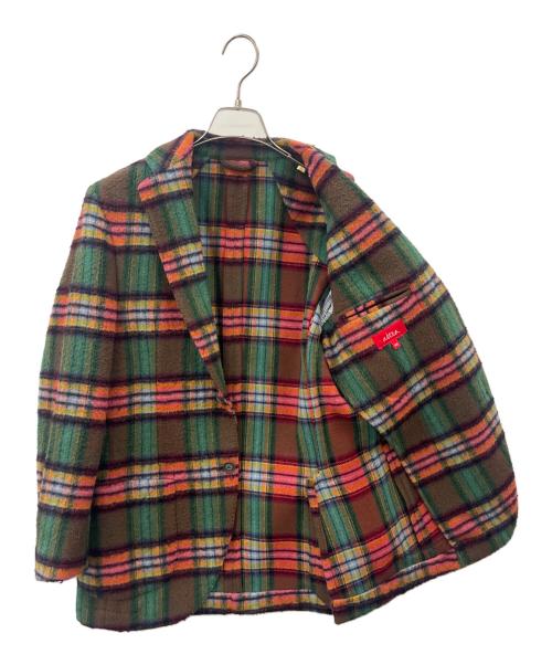 Altea（アルテア）altea (アルテア) altea　ウールジャケット グリーン×レッド サイズ:46の古着・服飾アイテム