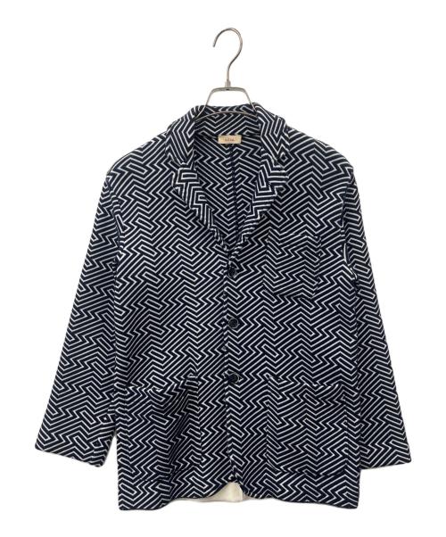 Altea（アルテア）Altea (アルテア) altea　ニットジャケット ネイビー×ホワイト サイズ:Sの古着・服飾アイテム