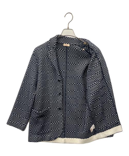 Altea（アルテア）Altea (アルテア) altea　ニットジャケット ネイビー×ホワイト サイズ:Sの古着・服飾アイテム