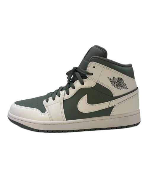 NIKE（ナイキ）NIKE (ナイキ) NIKE  Air Jordan 1 Mid  ハイカットスニーカー ホワイト×グリーン サイズ:30.0の古着・服飾アイテム