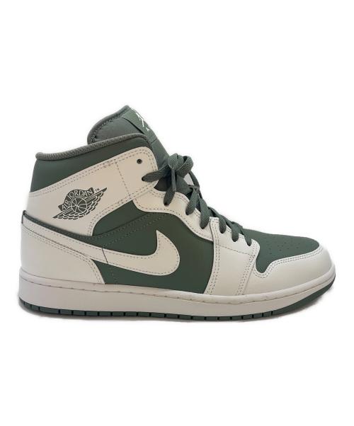 NIKE（ナイキ）NIKE (ナイキ) NIKE  Air Jordan 1 Mid  ハイカットスニーカー ホワイト×グリーン サイズ:30.0の古着・服飾アイテム