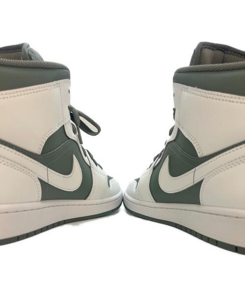 NIKE（ナイキ）NIKE (ナイキ) NIKE  Air Jordan 1 Mid  ハイカットスニーカー ホワイト×グリーン サイズ:30.0の古着・服飾アイテム