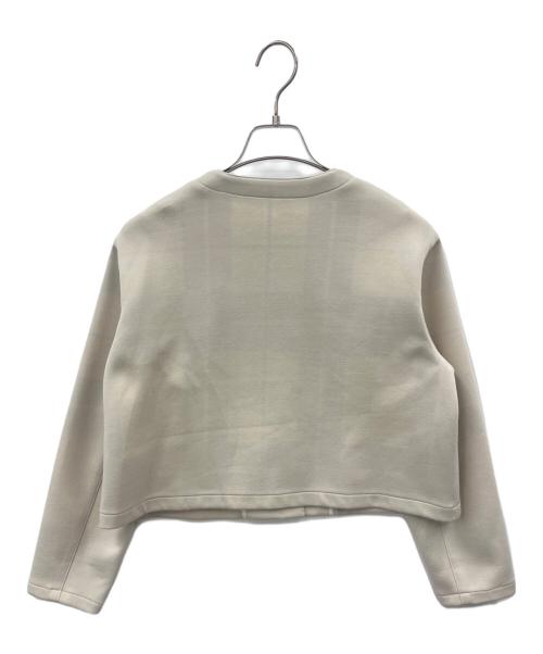 MACKINTOSH PHILOSOPHY（マッキントッシュ フィロソフィー）MACKINTOSH PHILOSOPHY (マッキントッシュ フィロソフィー) MACKINTOSH PHILOSOPHY　ハウスチェックダンボール　ノーカラーショート丈ジャケット ベージュ サイズ:36の古着・服飾アイテム