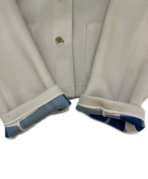 MACKINTOSH PHILOSOPHY（マッキントッシュ フィロソフィー）MACKINTOSH PHILOSOPHY (マッキントッシュ フィロソフィー) MACKINTOSH PHILOSOPHY　ハウスチェックダンボール　ノーカラーショート丈ジャケット ベージュ サイズ:36の古着・服飾アイテム