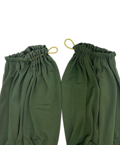 TOGA PULLA（トーガ プルラ）TOGA PULLA (トーガ プルラ) TOGA PULLA　ドローコードシャーリングトップ　長袖ブラウス グリーン サイズ:38の古着・服飾アイテム