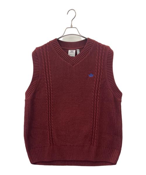 adidas Originals（アディダスオリジナル）adidas Originals (アディダスオリジナル) adidas originals　ニットベスト レッド サイズ:J 2XLの古着・服飾アイテム