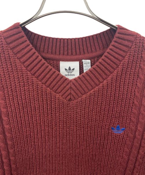 adidas Originals（アディダスオリジナル）adidas Originals (アディダスオリジナル) adidas originals　ニットベスト レッド サイズ:J 2XLの古着・服飾アイテム