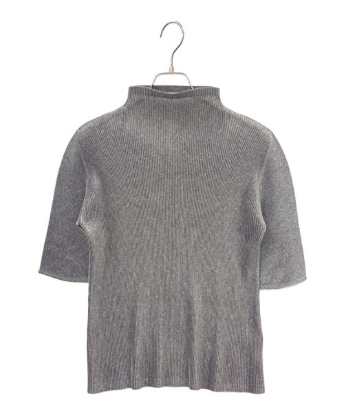 PLEATS PLEASE（プリーツプリーズ）PLEATS PLEASE (プリーツプリーズ) PLEATS PLEASE　半袖プリーツカットソー グレー サイズ:03の古着・服飾アイテム