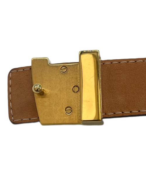 LOUIS VUITTON（ルイ ヴィトン）LOUIS VUITTON (ルイ ヴィトン) LOUIS VUITTON　モノグラム　サンチュール・LVイニシャル　レザーベルト ブラウンの古着・服飾アイテム