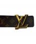 LOUIS VUITTON (ルイ ヴィトン) LOUIS VUITTON　モノグラム　サンチュール・LVイニシャル　レザーベルト ブラウン：20000円