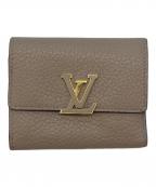 LOUIS VUITTONルイ ヴィトン）の古着「LOUIS VUITTON 　ポルトフォイユ・カプシーヌ 　3つ折り財布」｜ベージュ