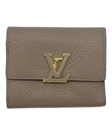 LOUIS VUITTON（ルイ ヴィトン）の古着「LOUIS VUITTON 　ポルトフォイユ・カプシーヌ 　3つ折り財布」｜ベージュ