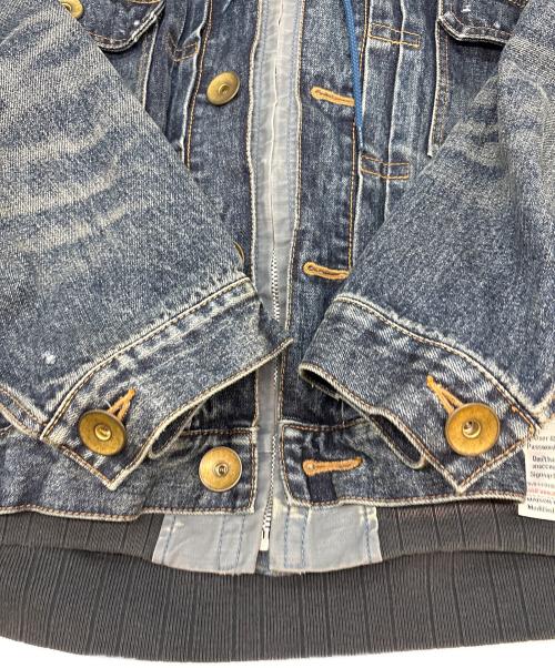 Maison MIHARA YASUHIRO（メゾン ミハラ ヤスヒロ）Maison MIHARA YASUHIRO (メゾン ミハラ ヤスヒロ) Maison MIHARA YASUHIRO DOUBLE LAYERED DENIM HOODED JACKET デニムジャケット インディゴ サイズ:46の古着・服飾アイテム