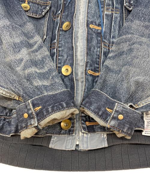 Maison MIHARA YASUHIRO（メゾン ミハラ ヤスヒロ）Maison MIHARA YASUHIRO (メゾン ミハラ ヤスヒロ) Maison MIHARA YASUHIRO DOUBLE LAYERED DENIM HOODED JACKET デニムジャケット インディゴ サイズ:46の古着・服飾アイテム