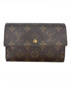 LOUIS VUITTONルイ ヴィトン）の古着「LOUIS VUITTON モノグラム ポルトトレゾール エテュイパピエ 　3つ折り財布」｜ブラウン