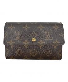 LOUIS VUITTON（ルイ ヴィトン）の古着「LOUIS VUITTON モノグラム ポルトトレゾール エテュイパピエ 　3つ折り財布」｜ブラウン