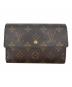 LOUIS VUITTON（ルイ ヴィトン）の古着「LOUIS VUITTON モノグラム ポルトトレゾール エテュイパピエ 　3つ折り財布」｜ブラウン