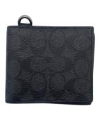 COACHコーチ）の古着「COACH 2つ折り札入れ」｜ブラック