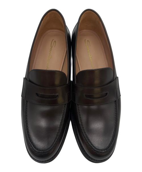 Santoni（サントーニ）Santoni (サントーニ) コインローファー ブラウン サイズ:38の古着・服飾アイテム