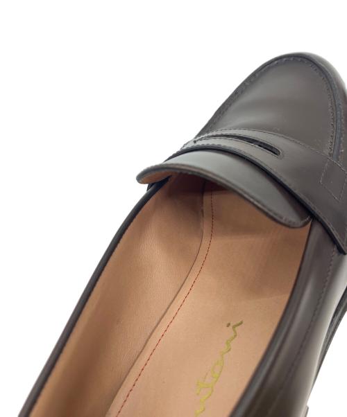 Santoni（サントーニ）Santoni (サントーニ) コインローファー ブラウン サイズ:38の古着・服飾アイテム