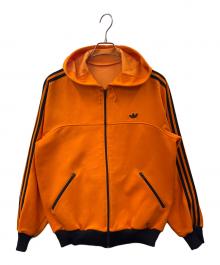adidas（アディダス）の古着「adidas　フーデットトラックジャケット」｜オレンジ