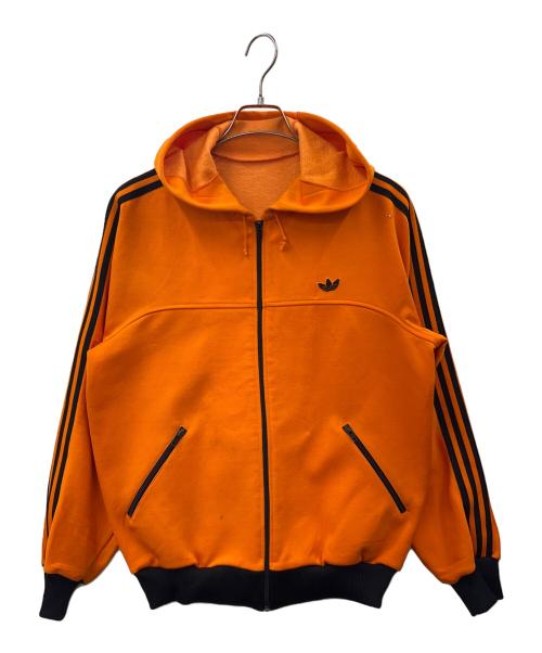 adidas（アディダス）adidas (アディダス) adidas　フーデットトラックジャケット オレンジ サイズ:Lの古着・服飾アイテム