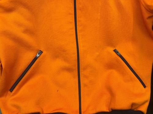 adidas（アディダス）adidas (アディダス) adidas　フーデットトラックジャケット オレンジ サイズ:Lの古着・服飾アイテム