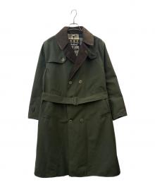 Barbour（バブアー）の古着「Barbour 　2レイヤートレンチコート」｜カーキ×ブラウン