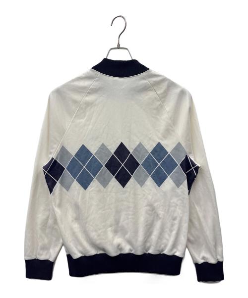 adidas（アディダス）adidas (アディダス) adidas　アーガイルトラックジャケット ホワイト×ブルー サイズ:Mの古着・服飾アイテム