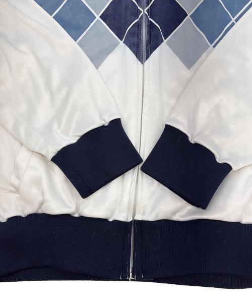 adidas（アディダス）adidas (アディダス) adidas　アーガイルトラックジャケット ホワイト×ブルー サイズ:Mの古着・服飾アイテム