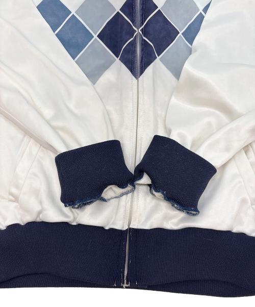 adidas（アディダス）adidas (アディダス) adidas　アーガイルトラックジャケット ホワイト×ブルー サイズ:Mの古着・服飾アイテム