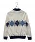 adidas (アディダス) adidas　アーガイルトラックジャケット ホワイト×ブルー サイズ:M：12000円