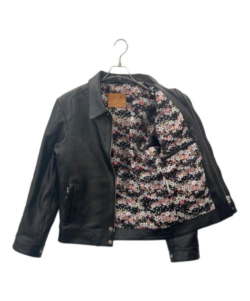 花山（ハナヤマ）花山 (ハナヤマ) 花山　レザージャケット ブラック サイズ:Mの古着・服飾アイテム