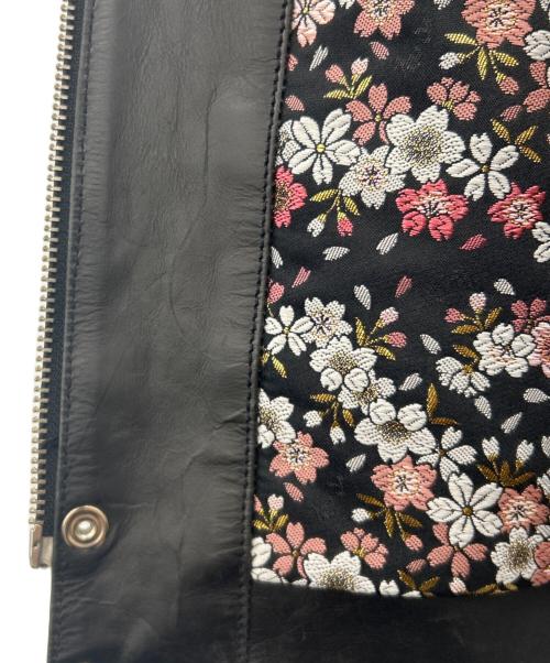 花山（ハナヤマ）花山 (ハナヤマ) 花山　レザージャケット ブラック サイズ:Mの古着・服飾アイテム