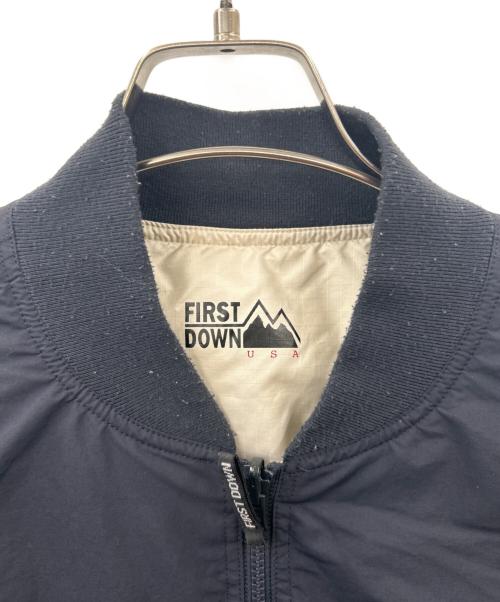 FIRST DOWN（ファーストダウン）FIRST DOWN (ファーストダウン) FIRST DOWN　リバーシブルダウンジャケット ブラック サイズ:Ｍの古着・服飾アイテム