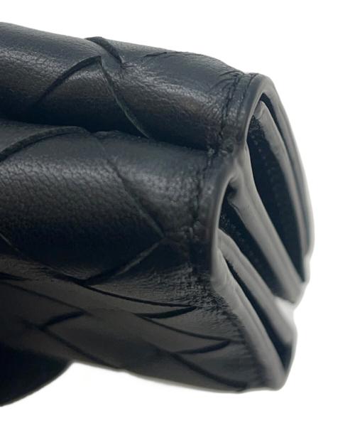 BOTTEGA VENETA（ボッテガベネタ）BOTTEGA VENETA (ボッテガベネタ) BOTTEGA VENETA 　3つ折りイントレチャートコンパクトウォレット ブラックの古着・服飾アイテム