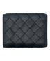 BOTTEGA VENETA (ボッテガベネタ) BOTTEGA VENETA 　3つ折りイントレチャートコンパクトウォレット ブラック：30000円