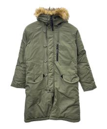 ALPHA INDUSTRIES×SENSE OF PLACE（アルファインダストリーズ×センスオブプレイス）の古着「ALPHA INDUSTRIES　SENSE OF PLACE　モッズコート」｜グリーン