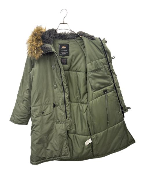 ALPHA INDUSTRIES（アルファインダストリーズ）ALPHA INDUSTRIES (アルファインダストリーズ) SENSE OF PLACE (センスオブプレイス) ALPHA INDUSTRIES　SENSE OF PLACE　モッズコート グリーン サイズ:MEDIUMの古着・服飾アイテム