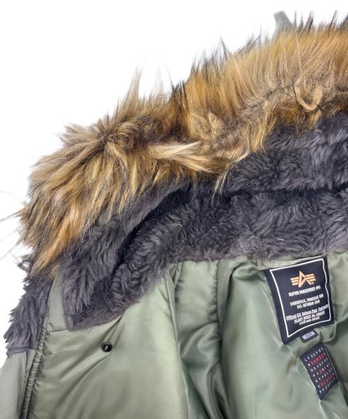 ALPHA INDUSTRIES（アルファインダストリーズ）ALPHA INDUSTRIES (アルファインダストリーズ) SENSE OF PLACE (センスオブプレイス) ALPHA INDUSTRIES　SENSE OF PLACE　モッズコート グリーン サイズ:MEDIUMの古着・服飾アイテム