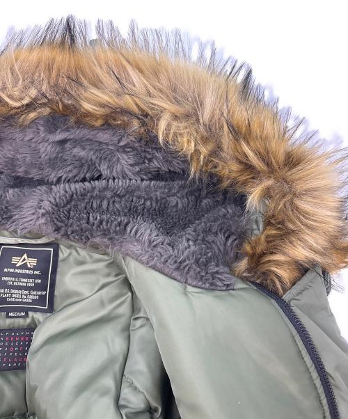 ALPHA INDUSTRIES（アルファインダストリーズ）ALPHA INDUSTRIES (アルファインダストリーズ) SENSE OF PLACE (センスオブプレイス) ALPHA INDUSTRIES　SENSE OF PLACE　モッズコート グリーン サイズ:MEDIUMの古着・服飾アイテム