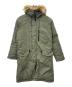 ALPHA INDUSTRIES（アルファインダストリーズ）の古着「ALPHA INDUSTRIES　SENSE OF PLACE　モッズコート」｜グリーン