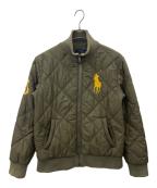 POLO RALPH LAURENポロ・ラルフローレン）の古着「POLO RALPH LAUREN　ビッグポニーキルティングジャケット」｜カーキ
